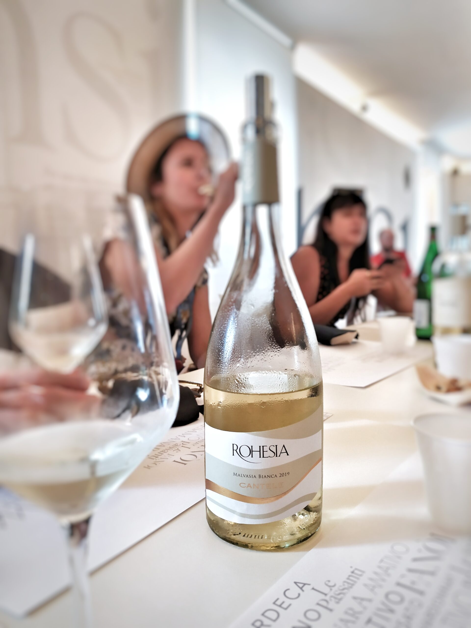 Rohesia Malvasia Bianca tasting at Cantele Winery
