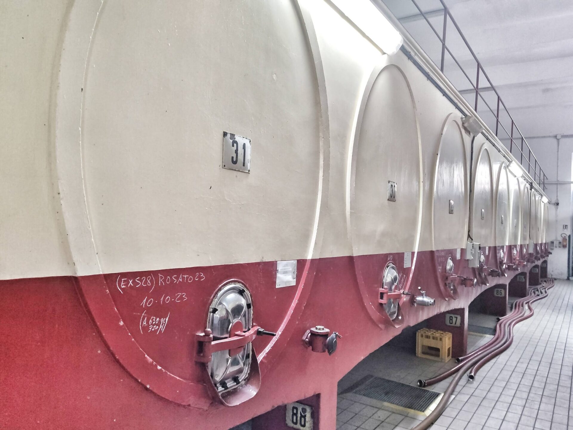 Cupertinum small fermentation tanks in Copertino, Italy - modern winemaking equipment