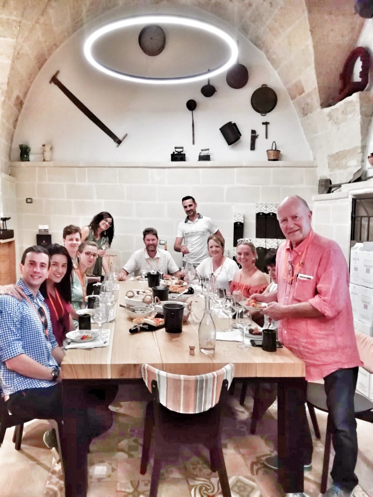 Group wine tasting experience at Paolo Leo Winery in Salento