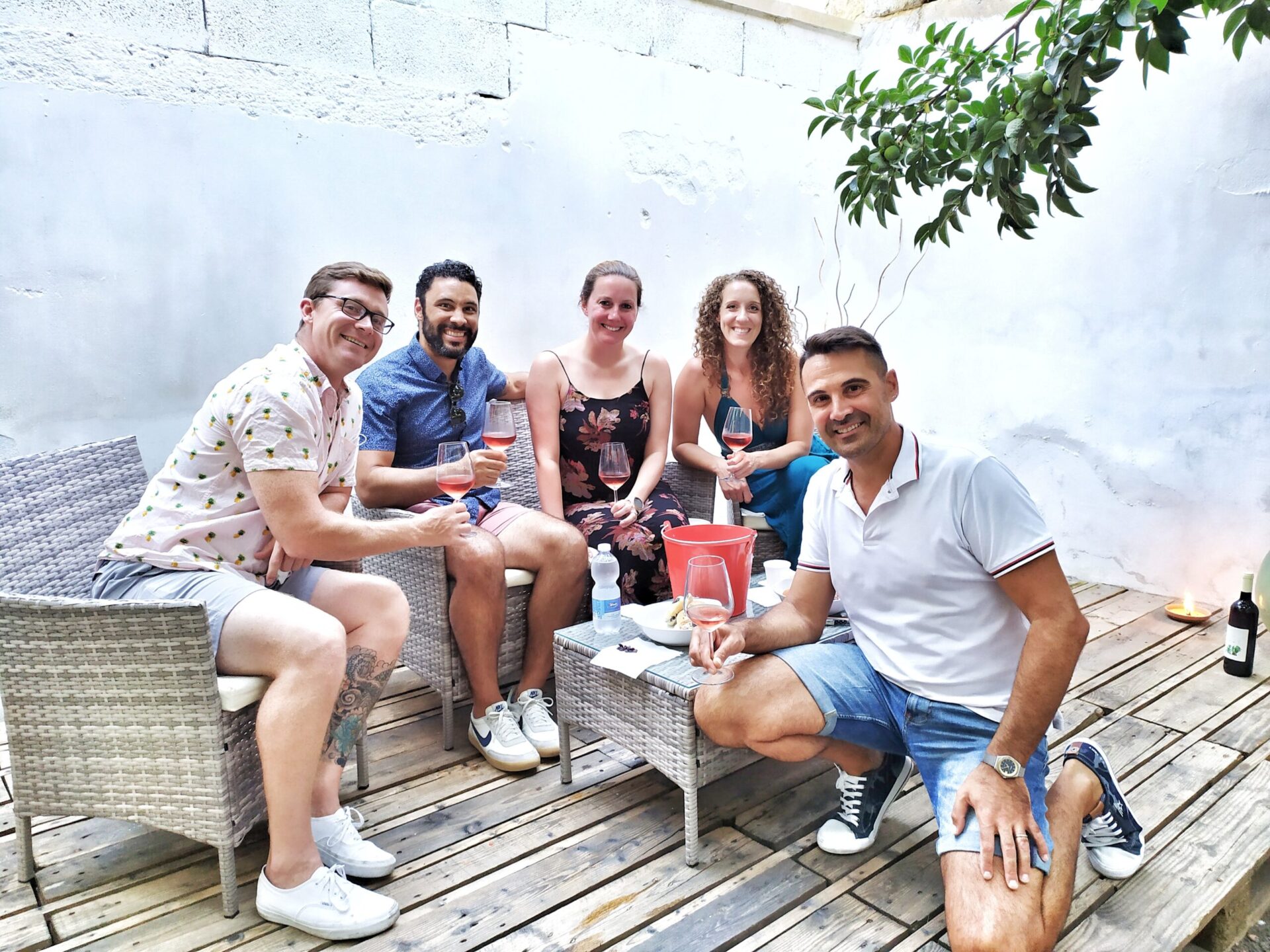 Secret garden wine tasting in Lecce's historic center: sampling indigenous Salento wines with a PhD Wine Scientist