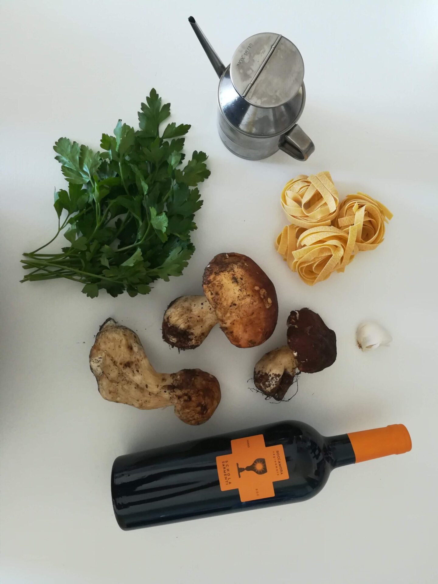 Fresh local ingredients ready for cooking and pairing with Negroamaro wine