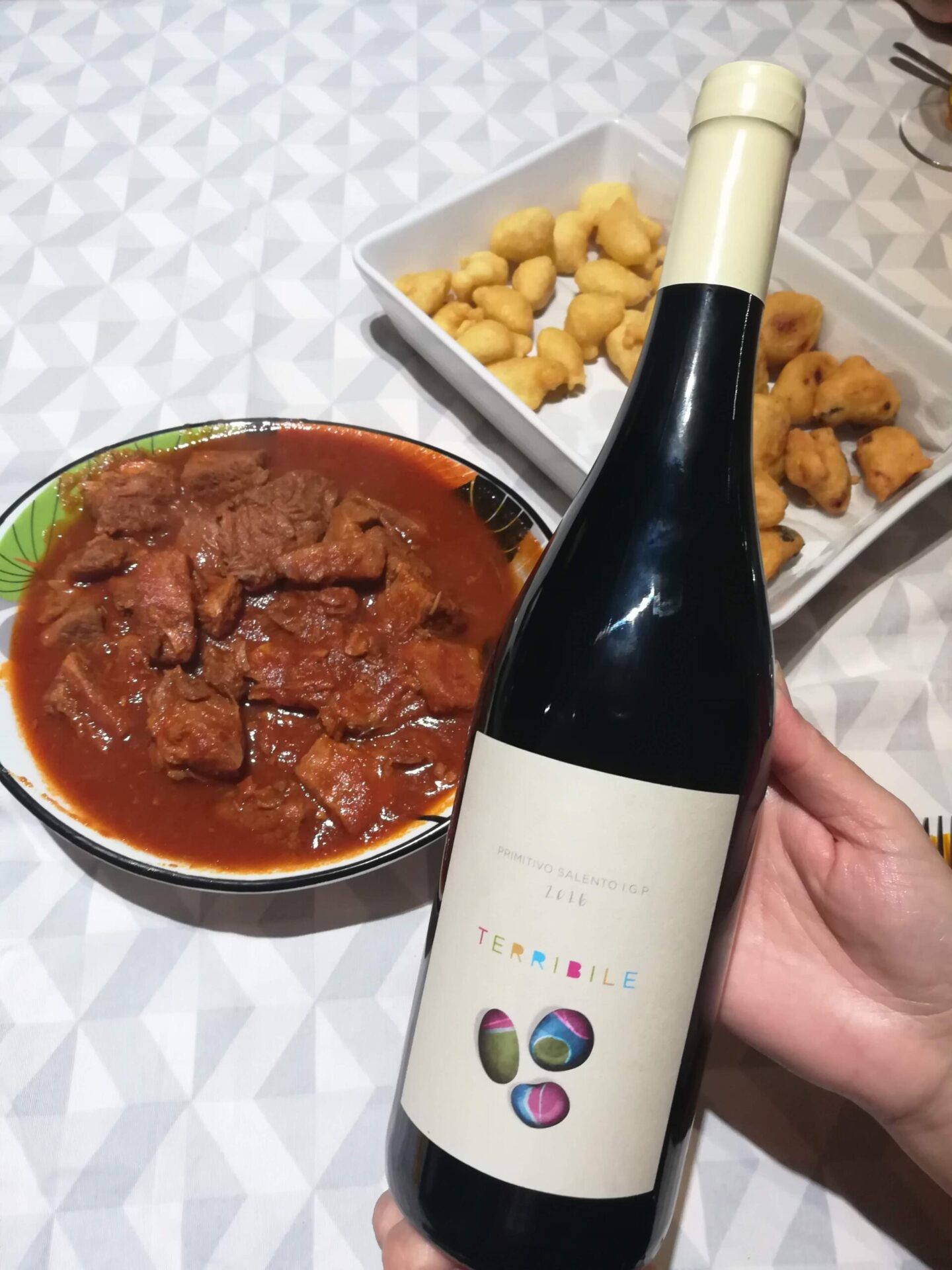 Primitivo wine pairing with traditional Salento home-cooked food